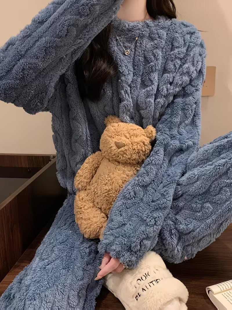 [100451] ふわふわ長袖パジャマセット