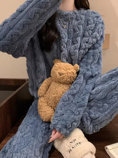 [100451] ふわふわ長袖パジャマセット