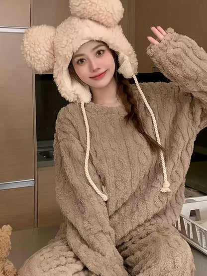 [100451] ふわふわ長袖パジャマセット